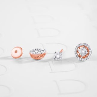 Rose Gold Vermeil Emerald Drop Earrings