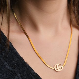 18ct Gold Plated Chain Necklace, 16in