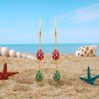 18ct Gold Plated Onyx Drop Earrings