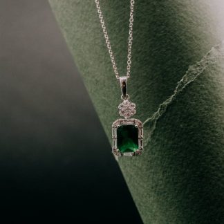 Sterling Silver Diamond Pendant Necklace