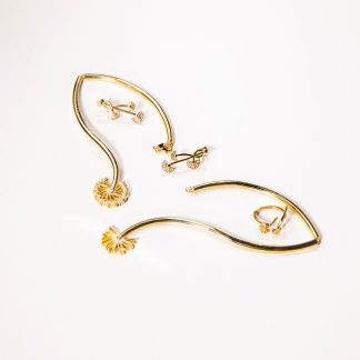 18ct Gold Plated Amethyst Drop Earrings